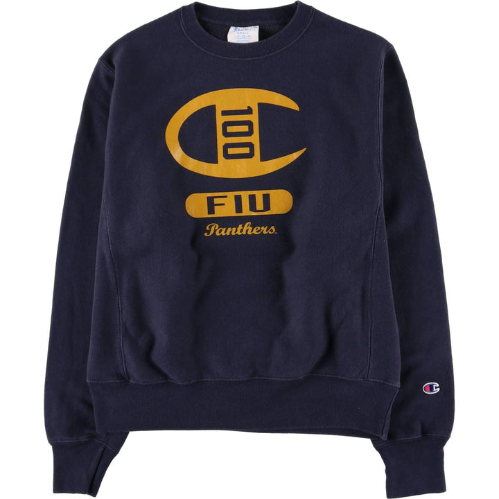 Champion REVERSE WEAVE Reverse Weave College Sweatshirt Trainer Men's S cotton navy blue type Vintage Second Hand
