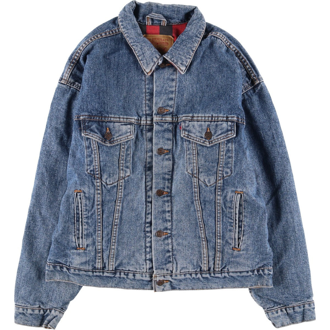 90'S Levi's 70417-4891 Denim Jacket, Made in USA, Men's Size L, Vintage cotton blue type Vintage Second Hand