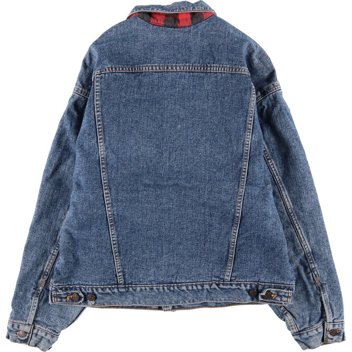 90'S Levi's 70417-4891 Denim Jacket, Made in USA, Men's Size L, Vintage cotton blue type Vintage Second Hand
