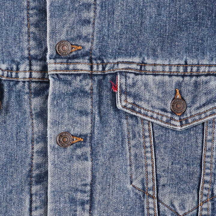 90'S Levi's 70417-4891 Denim Jacket, Made in USA, Men's Size L, Vintage cotton blue type Vintage Second Hand