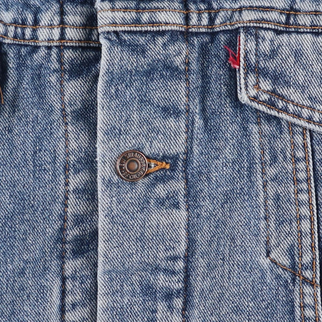 90'S Levi's 70417-4891 Denim Jacket, Made in USA, Men's Size L, Vintage cotton blue type Vintage Second Hand