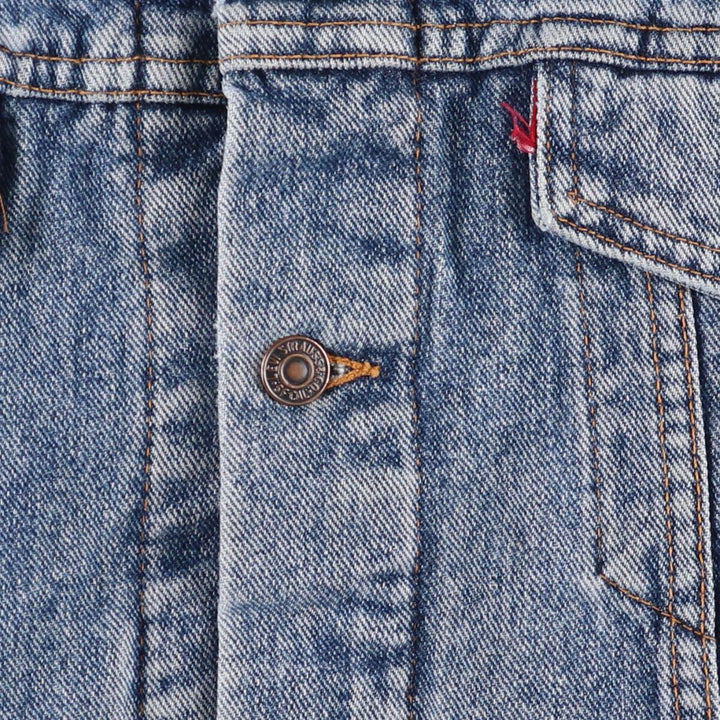 90'S Levi's 70417-4891 Denim Jacket, Made in USA, Men's Size L, Vintage cotton blue type Vintage Second Hand