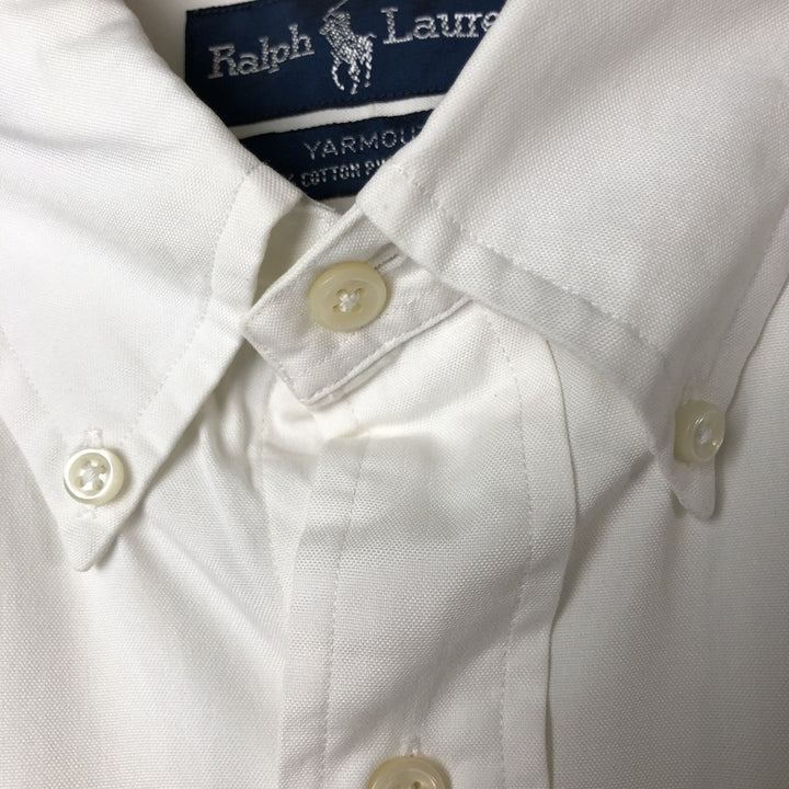 Ralph Lauren YARMOUTH long sleeve button down shirt, men's XL size cotton white type Vintage Second Hand