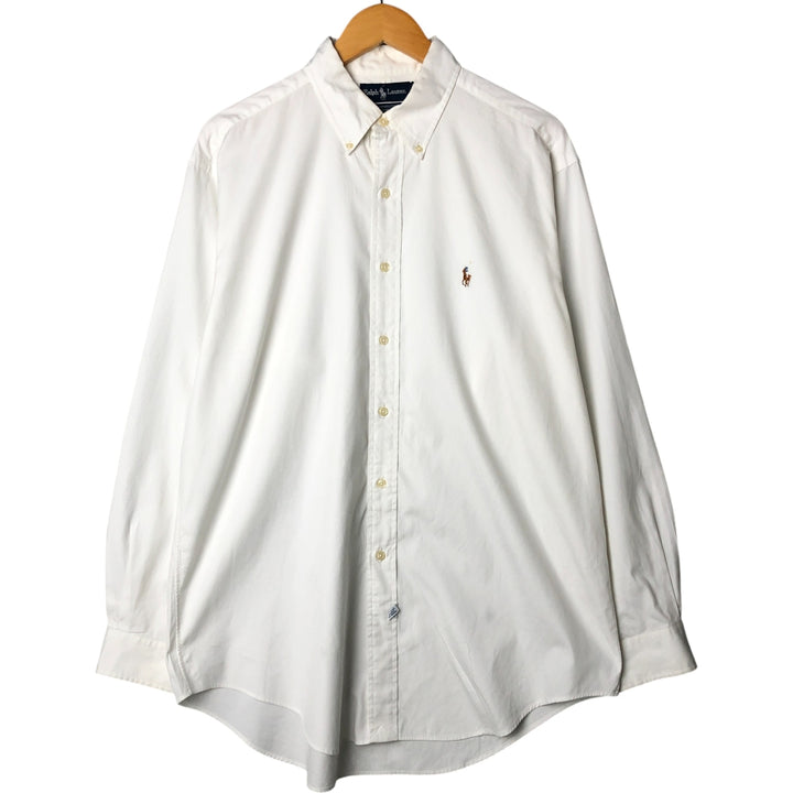 Ralph Lauren YARMOUTH long sleeve button down shirt, men's XL size cotton white type Vintage Second Hand