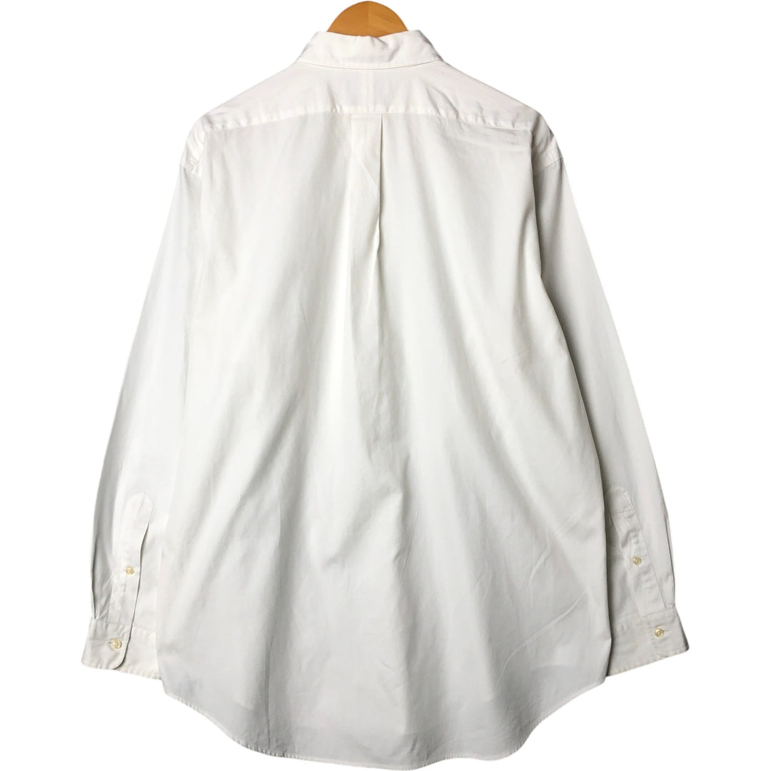 Ralph Lauren YARMOUTH long sleeve button down shirt, men's XL size cotton white type Vintage Second Hand