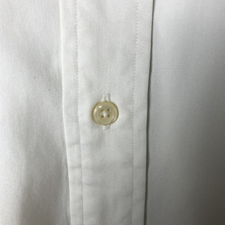 Ralph Lauren YARMOUTH long sleeve button down shirt, men's XL size cotton white type Vintage Second Hand