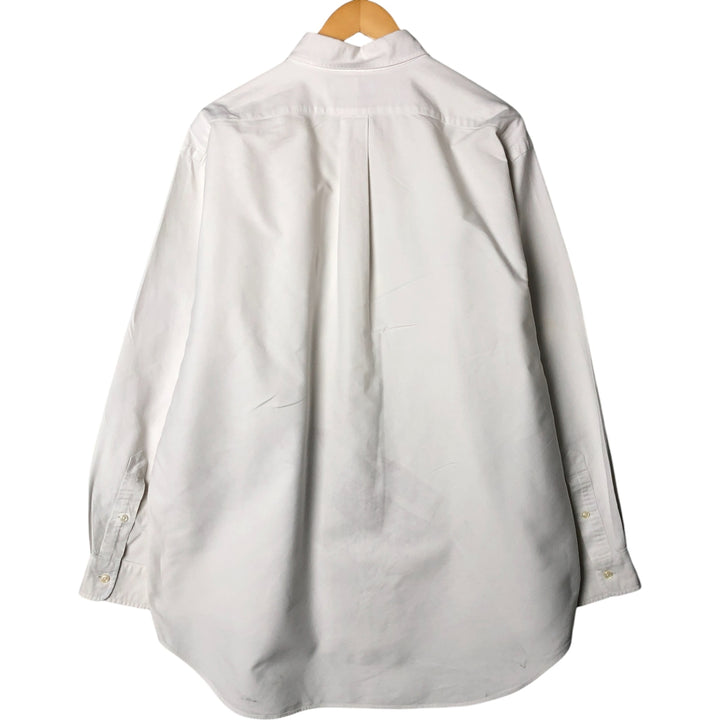 Ralph Lauren YARMOUTH long sleeve button down shirt, men's XXL size cotton white type Vintage Second Hand