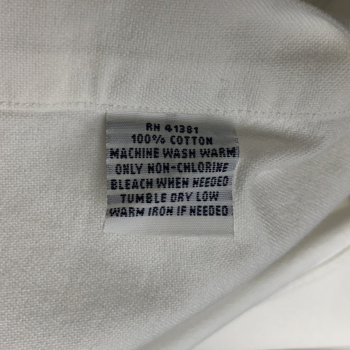 Ralph Lauren CUSTOM FIT long sleeve button down shirt, men's size L cotton white type Vintage Second Hand