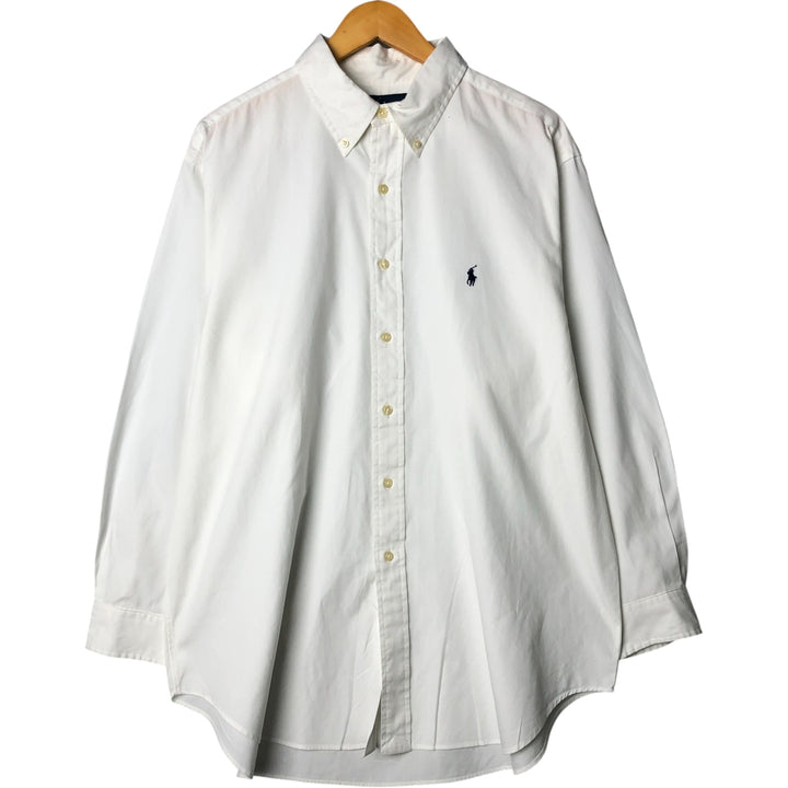 Ralph Lauren Classic Fit Long Sleeve Button Down Shirt Men's XL cotton white type Vintage Second Hand
