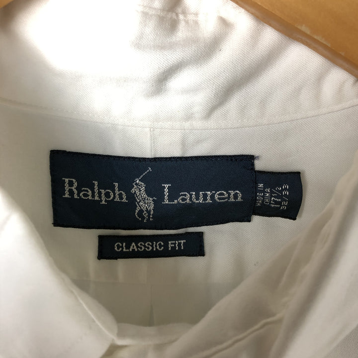 Ralph Lauren Classic Fit Long Sleeve Button Down Shirt Men's XL cotton white type Vintage Second Hand