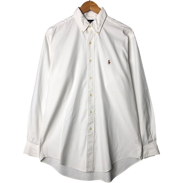 Ralph Lauren YARMOUTH long sleeve button down shirt, men's XL size cotton white type Vintage Second Hand