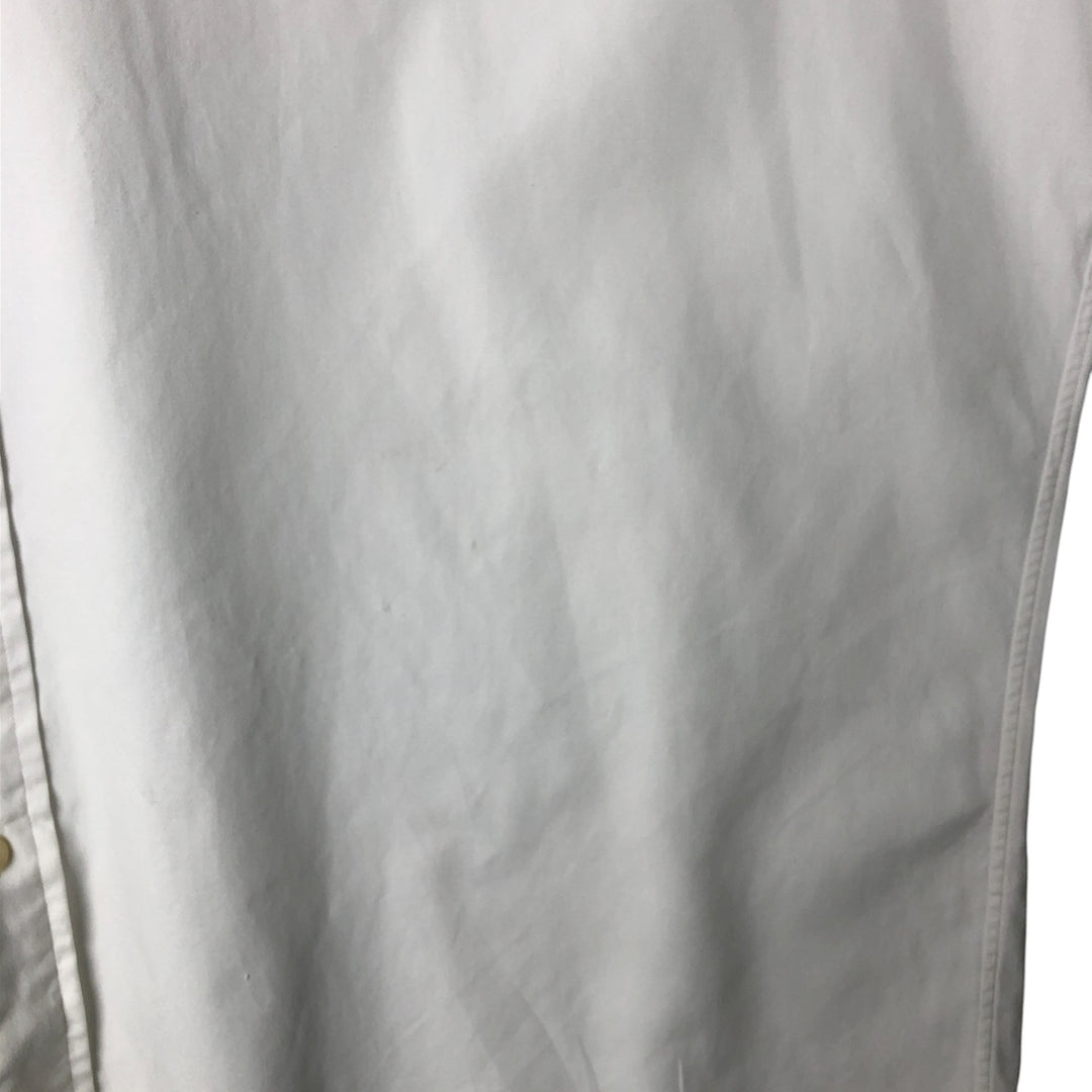 Ralph Lauren YARMOUTH long sleeve button down shirt, men's XL size cotton white type Vintage Second Hand