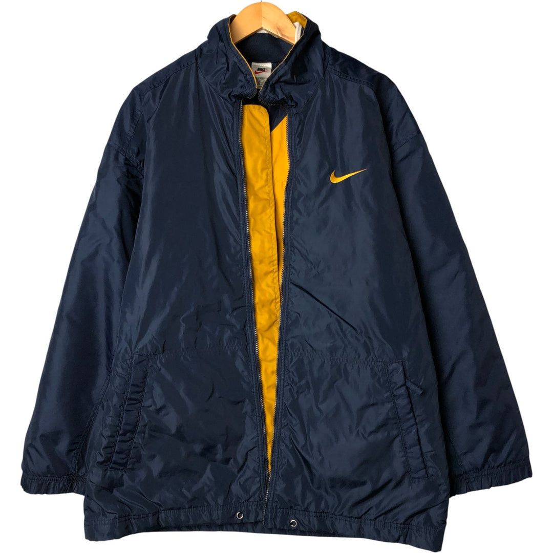 90'S Nike padded puffer jacket, men's size M, vintage Nylon navy blue type Vintage Second Hand