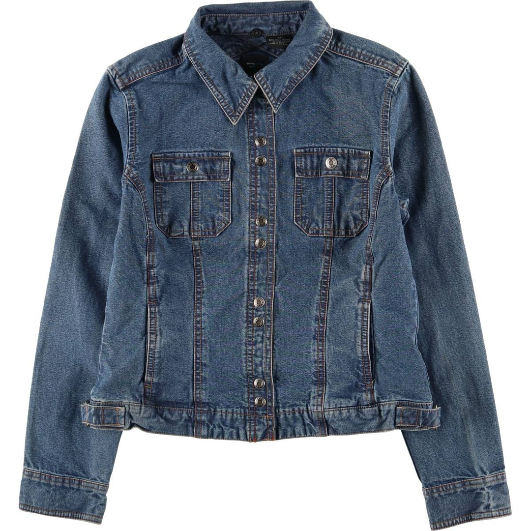 FRENCH CUFF denim jacket, women's size S cotton blue type Vintage Second Hand