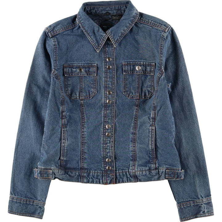 FRENCH CUFF denim jacket, women's size S cotton blue type Vintage Second Hand