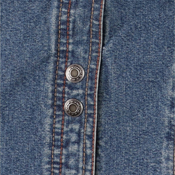 FRENCH CUFF denim jacket, women's size S cotton blue type Vintage Second Hand