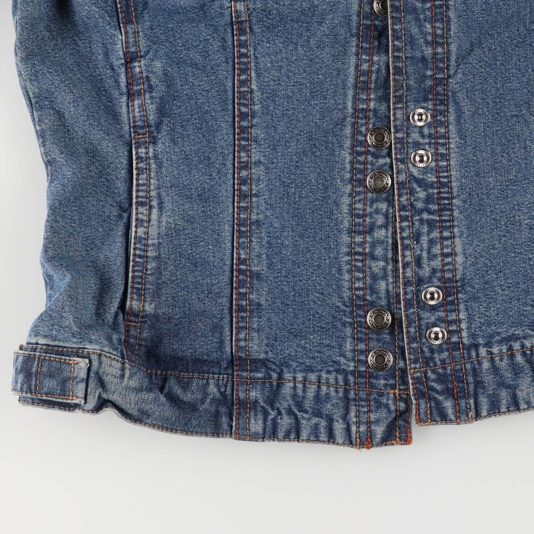 FRENCH CUFF denim jacket, women's size S cotton blue type Vintage Second Hand
