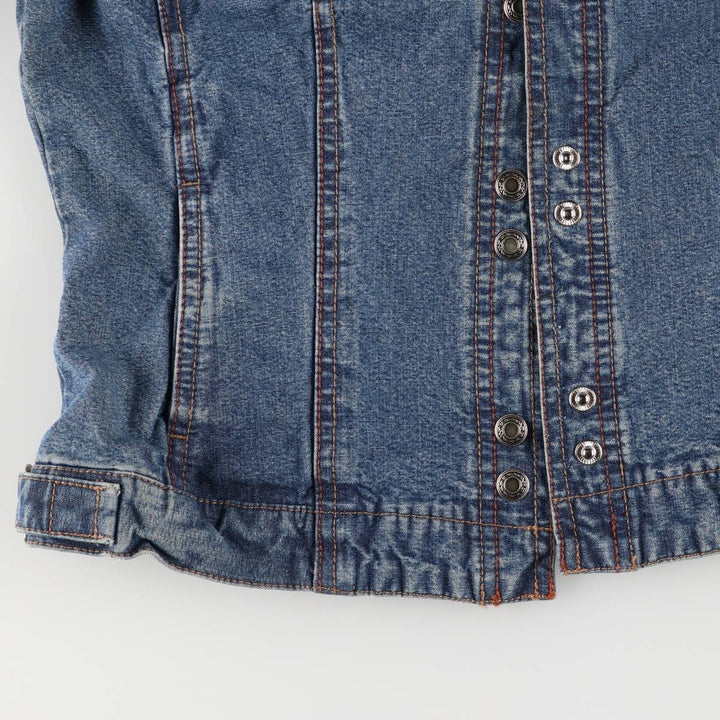 FRENCH CUFF denim jacket, women's size S cotton blue type Vintage Second Hand