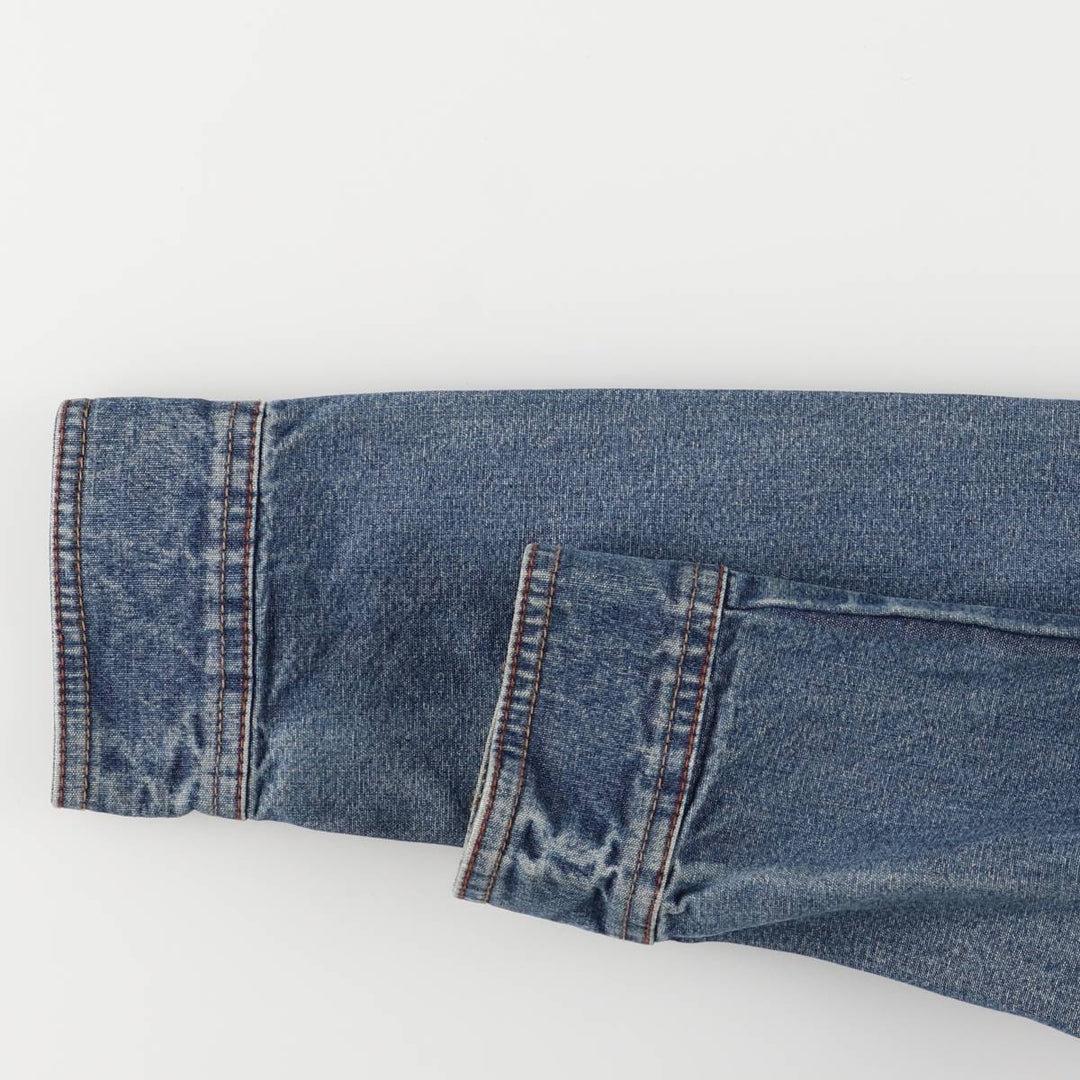 FRENCH CUFF denim jacket, women's size S cotton blue type Vintage Second Hand