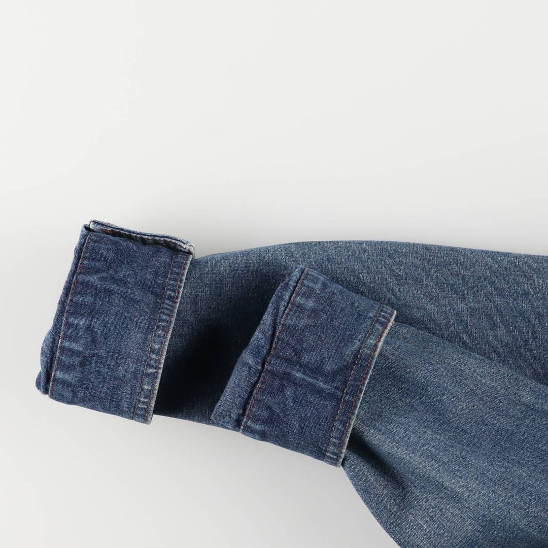 FRENCH CUFF denim jacket, women's size S cotton blue type Vintage Second Hand