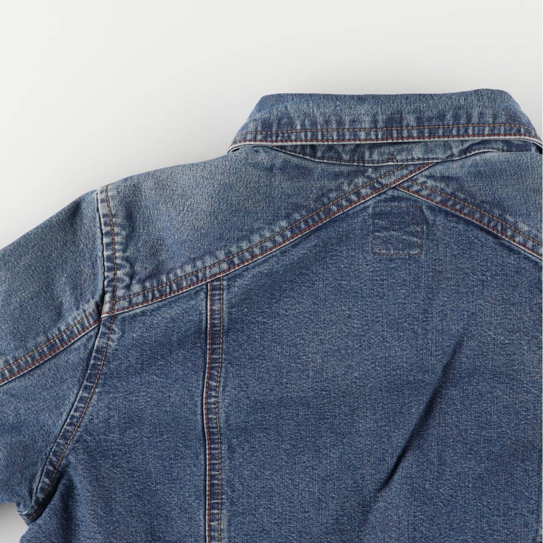 FRENCH CUFF denim jacket, women's size S cotton blue type Vintage Second Hand