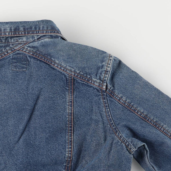 FRENCH CUFF denim jacket, women's size S cotton blue type Vintage Second Hand