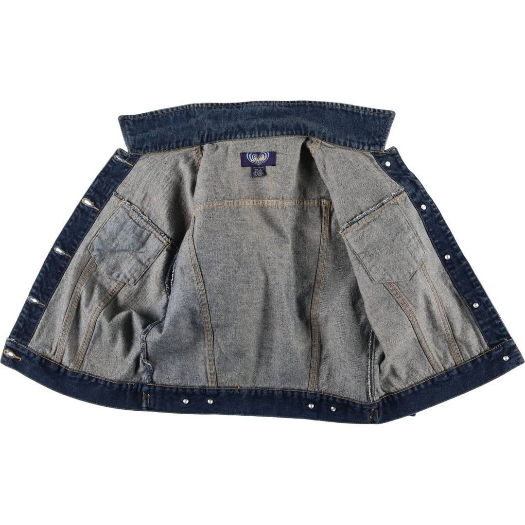 Angels Denim Jacket, Women's Size L cotton blue type Vintage Second Hand
