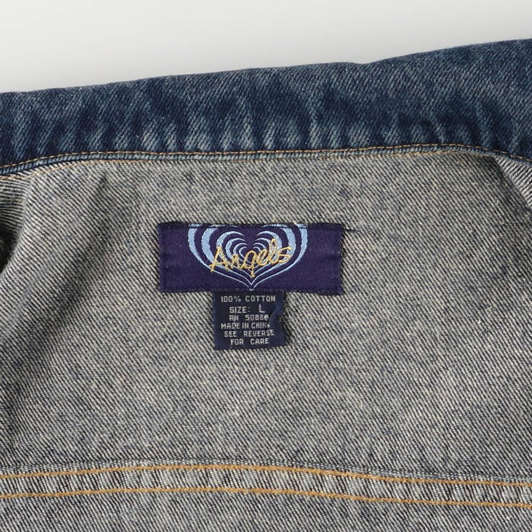 Angels Denim Jacket, Women's Size L cotton blue type Vintage Second Hand