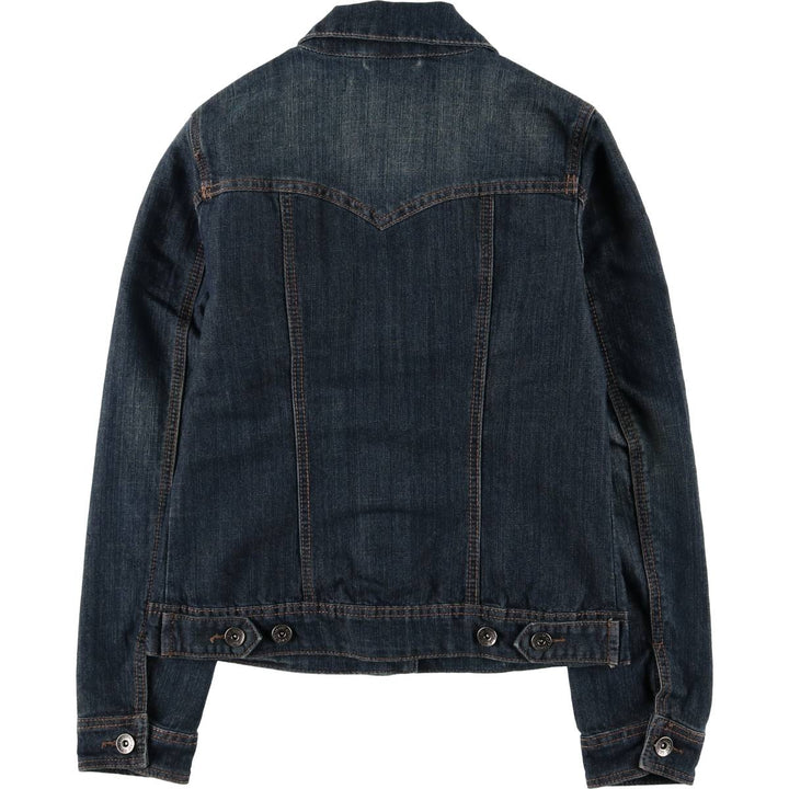 Contrast Denim Jacket, Women's Size S cotton blue type Vintage Second Hand