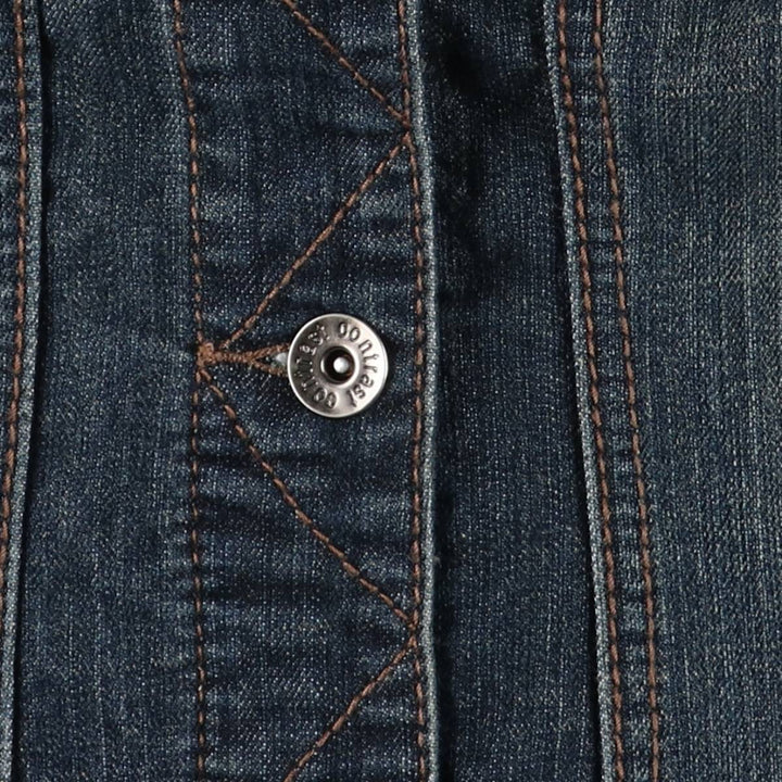 Contrast Denim Jacket, Women's Size S cotton blue type Vintage Second Hand