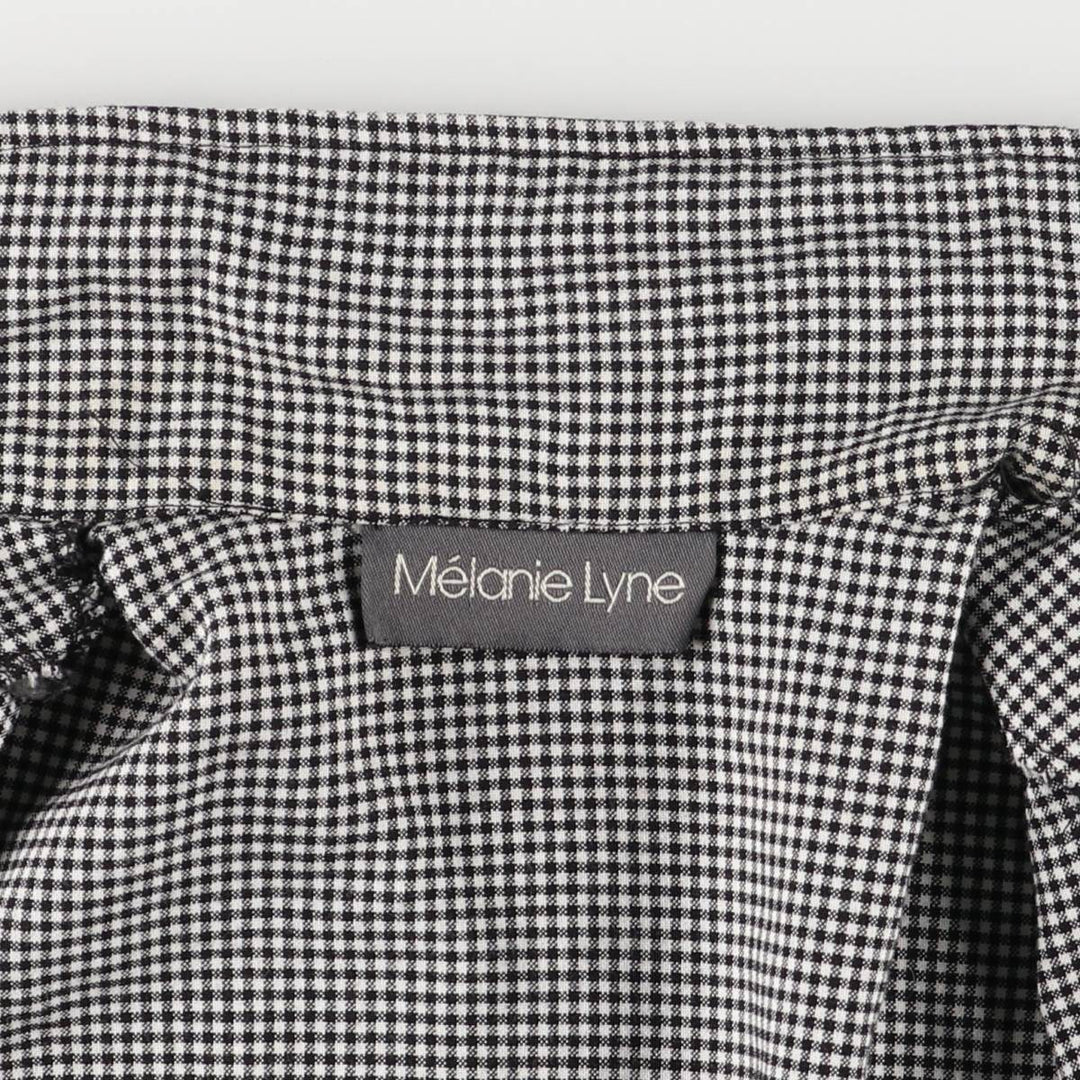 MELANIE LYNE Gingham Check Jacket, Made in Canada, Women's Size M polyester white type Vintage Second Hand