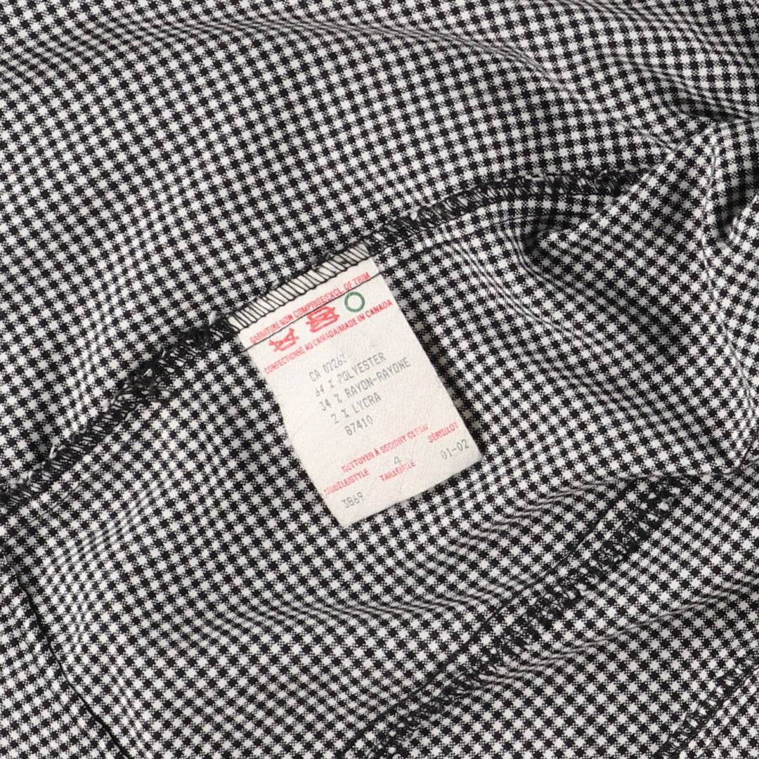 MELANIE LYNE Gingham Check Jacket, Made in Canada, Women's Size M polyester white type Vintage Second Hand