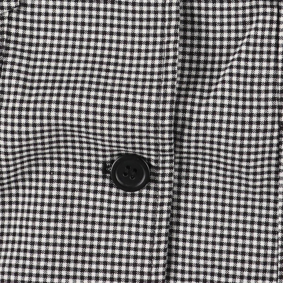 MELANIE LYNE Gingham Check Jacket, Made in Canada, Women's Size M polyester white type Vintage Second Hand