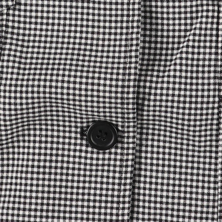 MELANIE LYNE Gingham Check Jacket, Made in Canada, Women's Size M polyester white type Vintage Second Hand