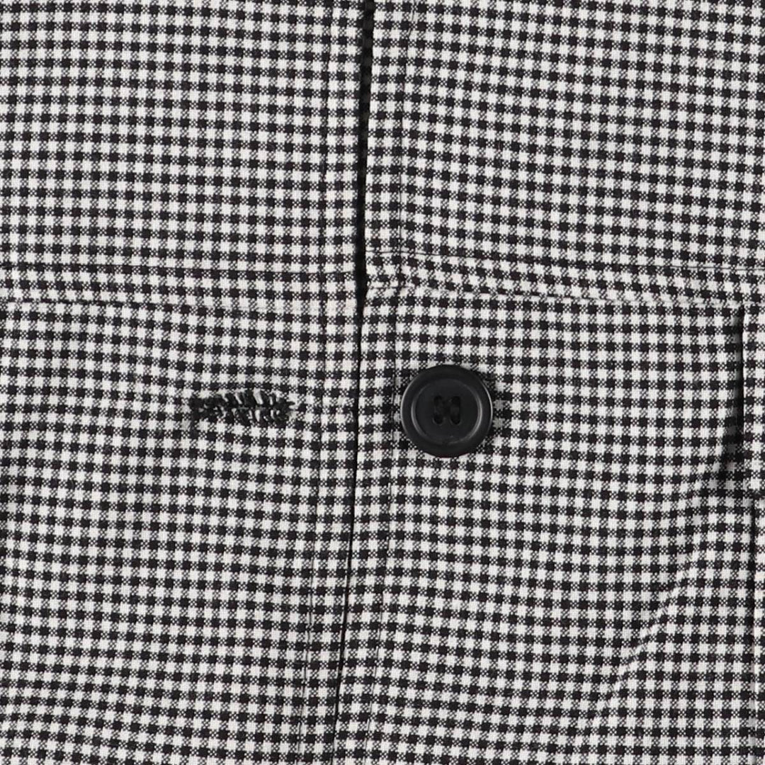 MELANIE LYNE Gingham Check Jacket, Made in Canada, Women's Size M polyester white type Vintage Second Hand