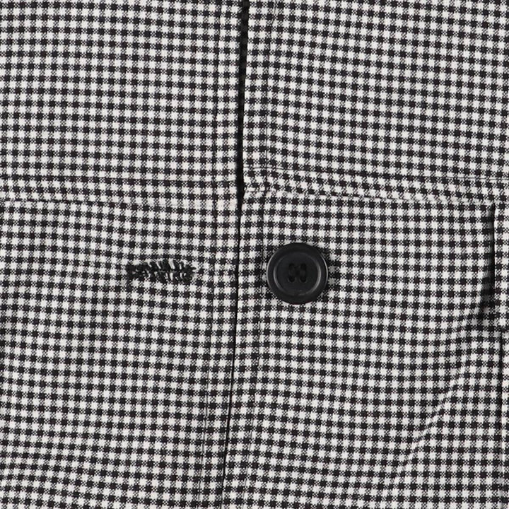 MELANIE LYNE Gingham Check Jacket, Made in Canada, Women's Size M polyester white type Vintage Second Hand