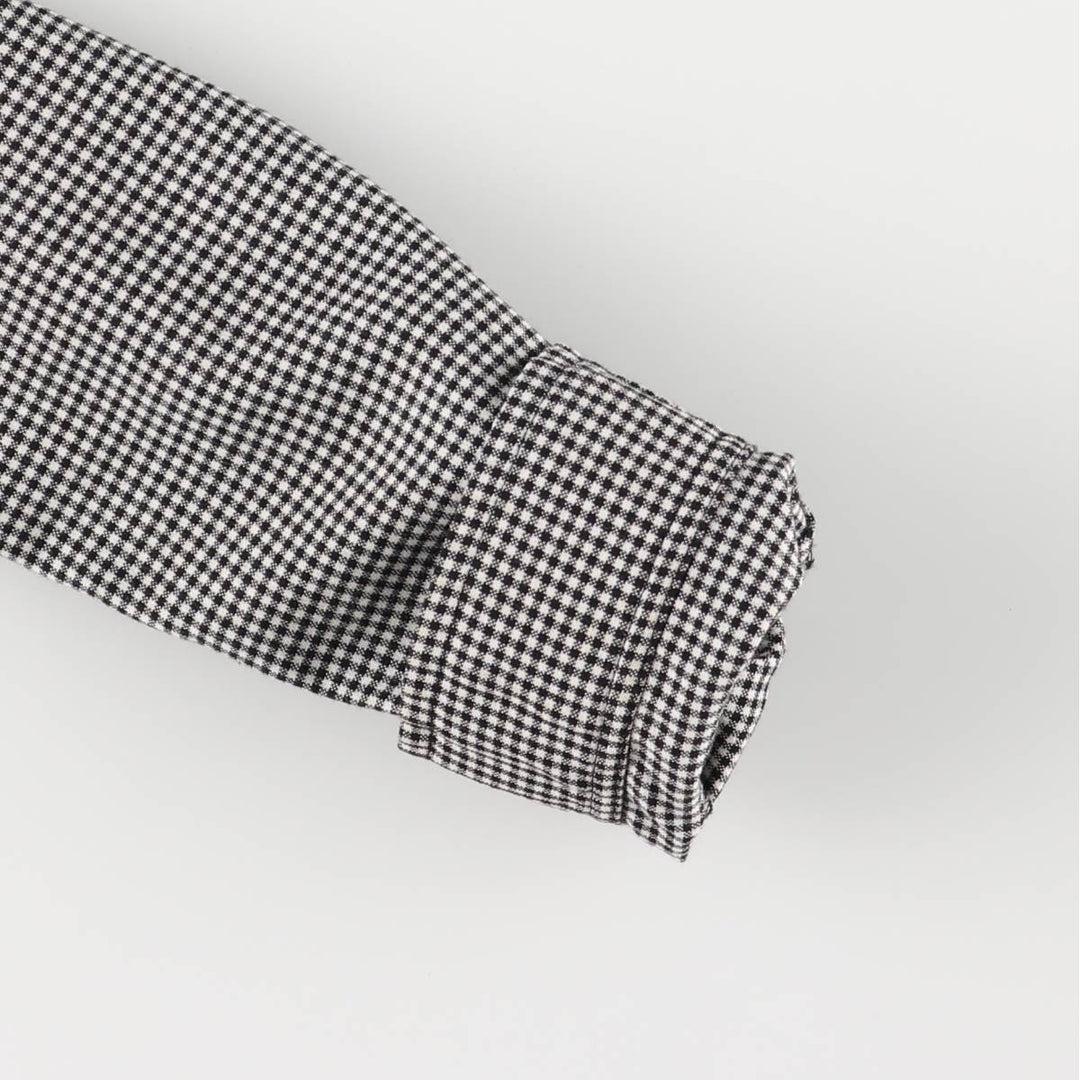 MELANIE LYNE Gingham Check Jacket, Made in Canada, Women's Size M polyester white type Vintage Second Hand