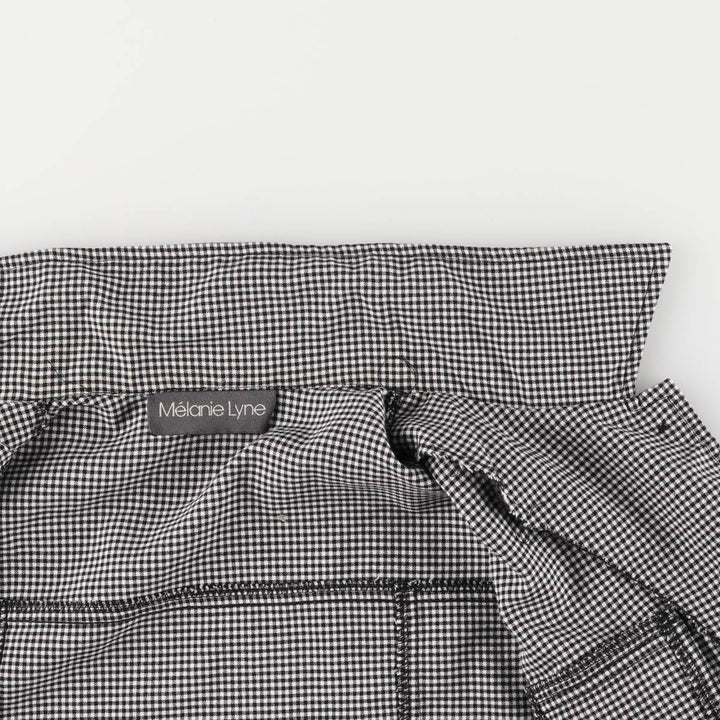 MELANIE LYNE Gingham Check Jacket, Made in Canada, Women's Size M polyester white type Vintage Second Hand