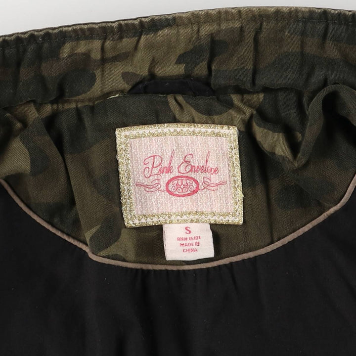 Pink Envelove Camouflage Pattern Cotton Jacket, Women's Size Small cotton Khaki type Vintage Second Hand