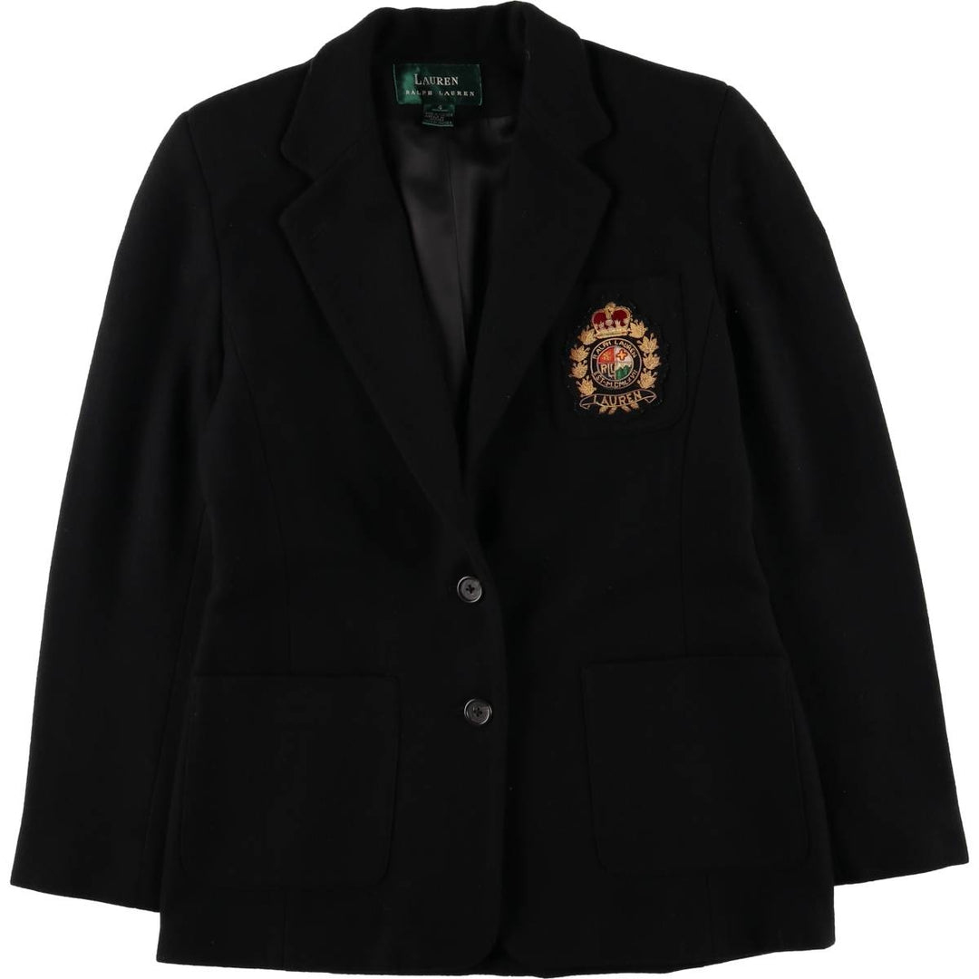 Ralph Lauren Lauren cashmere-blend wool tailored jacket, size M wool black type Vintage Second Hand