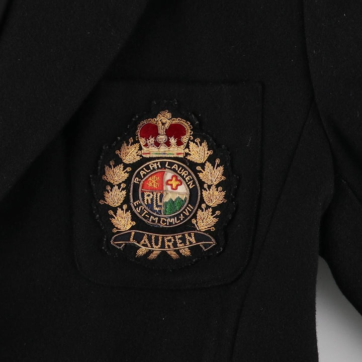 Ralph Lauren Lauren cashmere-blend wool tailored jacket, size M wool black type Vintage Second Hand