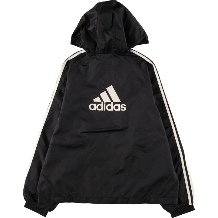 Adidas nylon hoodie, women's size L Nylon black type Vintage Second Hand