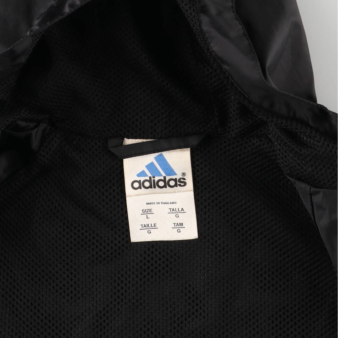 Adidas nylon hoodie, women's size L Nylon black type Vintage Second Hand