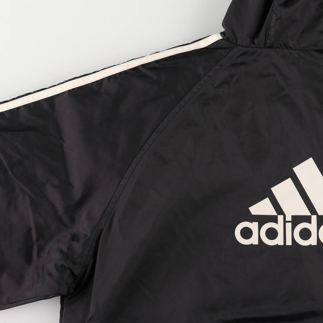 Adidas nylon hoodie, women's size L Nylon black type Vintage Second Hand