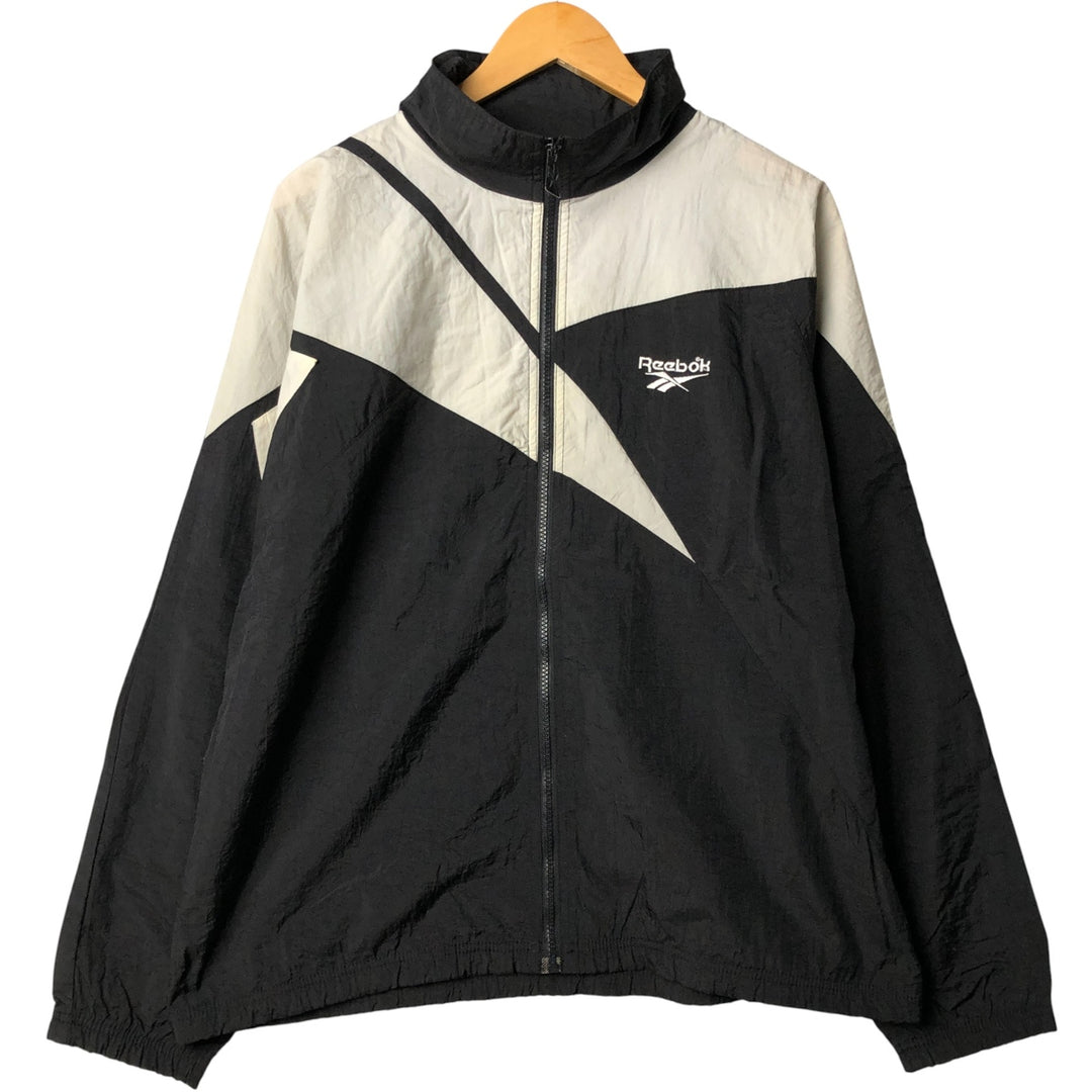 90'S Reebok Nylon Jacket, Men's M Size, Vintage Nylon black type Vintage Second Hand