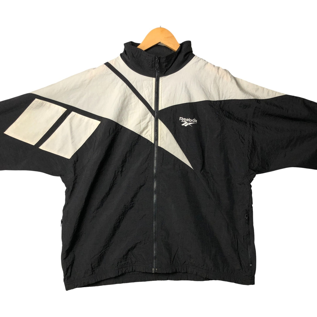 90'S Reebok Nylon Jacket, Men's M Size, Vintage Nylon black type Vintage Second Hand