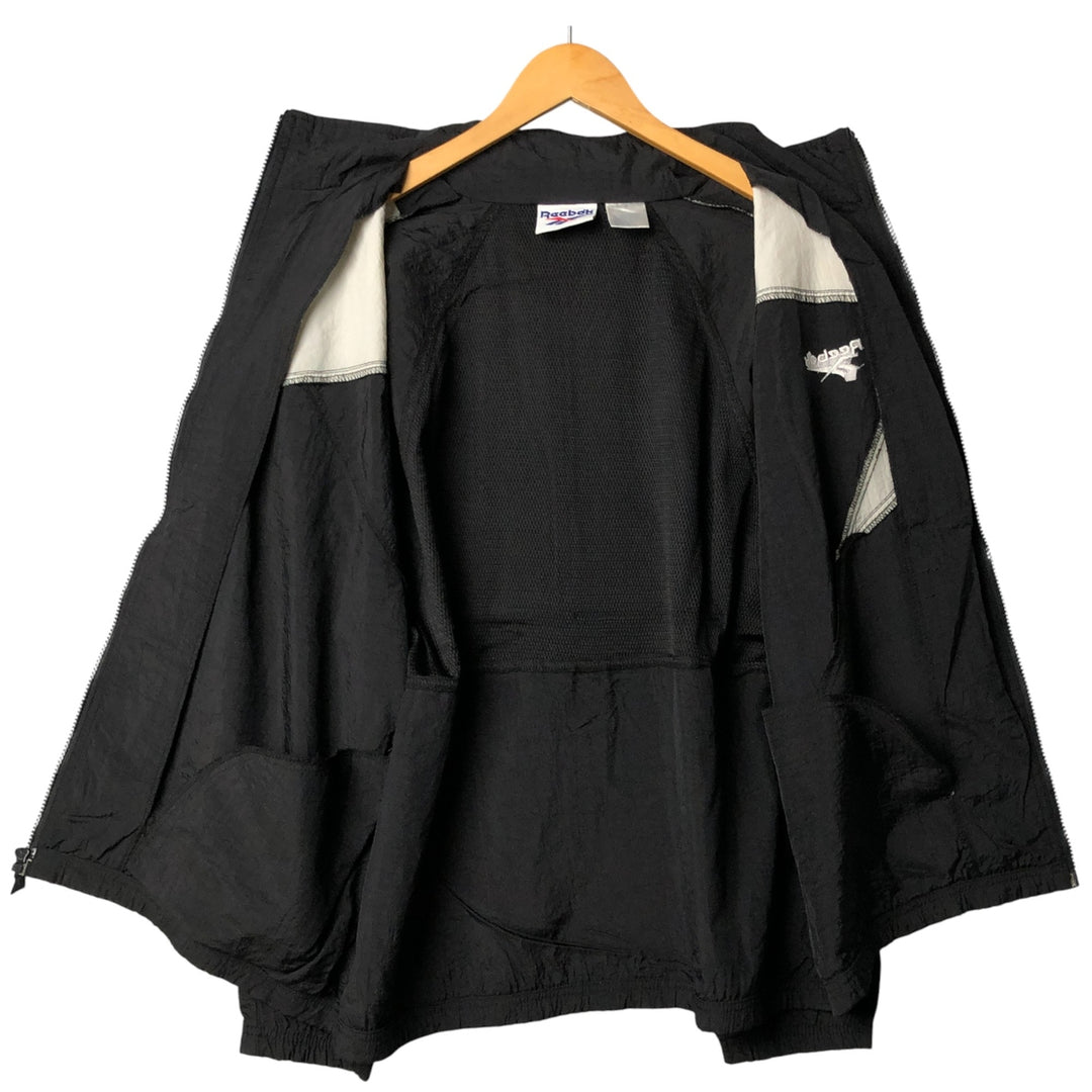 90'S Reebok Nylon Jacket, Men's M Size, Vintage Nylon black type Vintage Second Hand