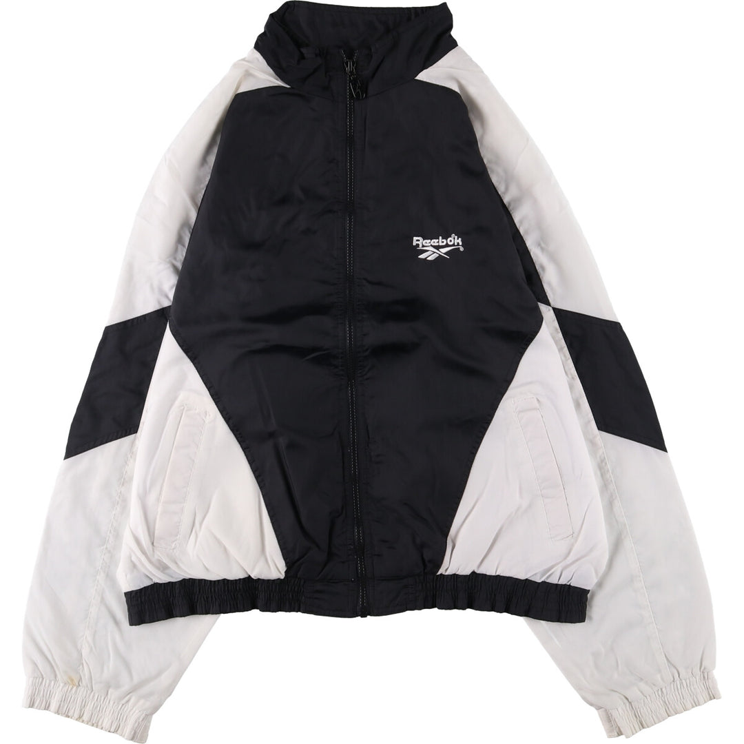 90'S Reebok Men's XXL Vintage Windbreaker unclear black type Vintage Second Hand