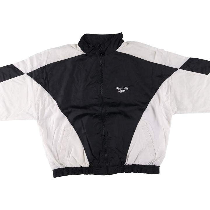 90'S Reebok Men's XXL Vintage Windbreaker unclear black type Vintage Second Hand
