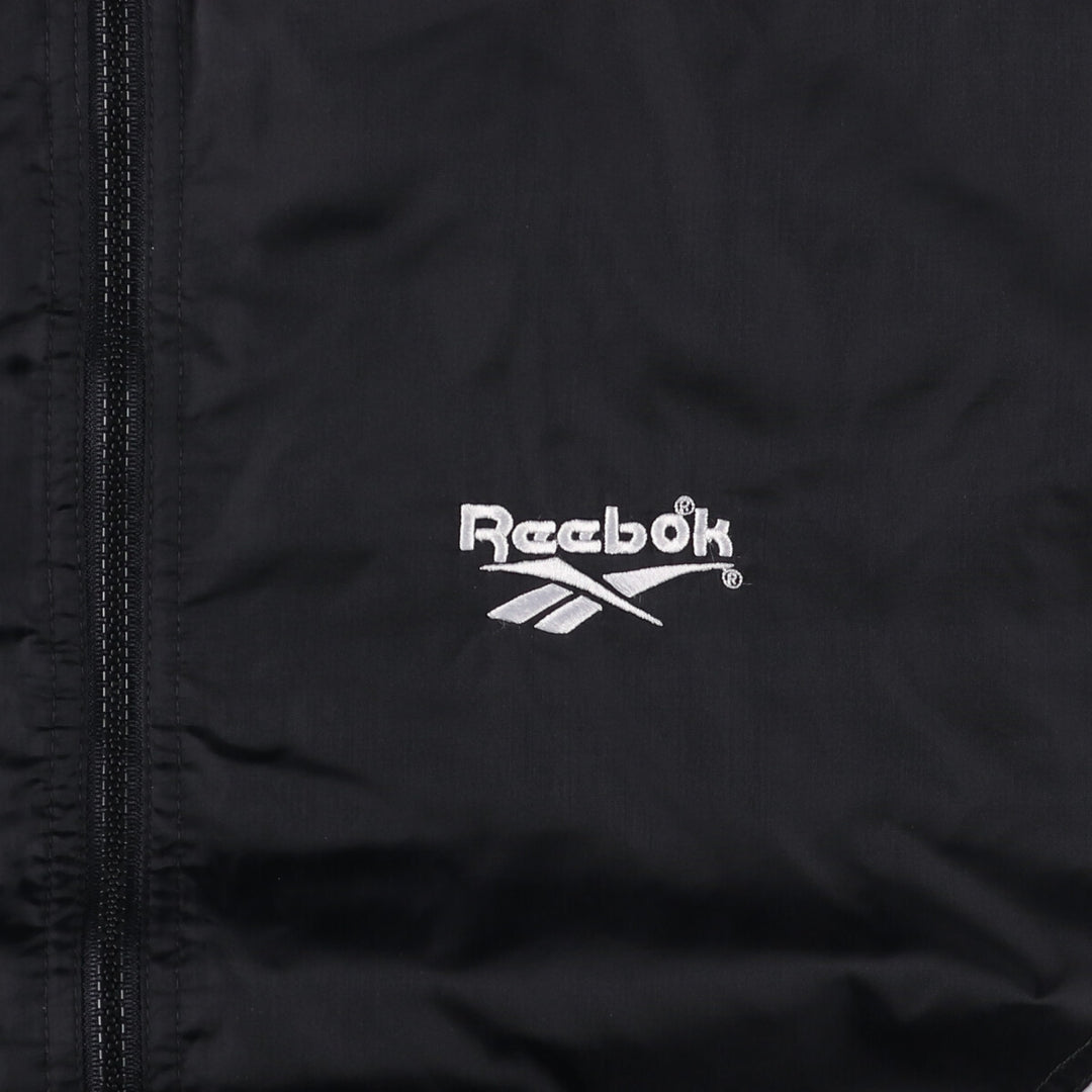 90'S Reebok Men's XXL Vintage Windbreaker unclear black type Vintage Second Hand
